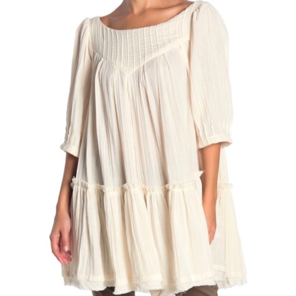 ✔️NWT-FREE PEOPLE|Crinkled Cotton Tunic|Med